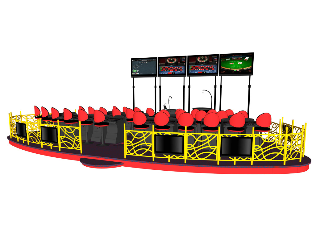 Casino Arena Stage Design 3D Model Render 2