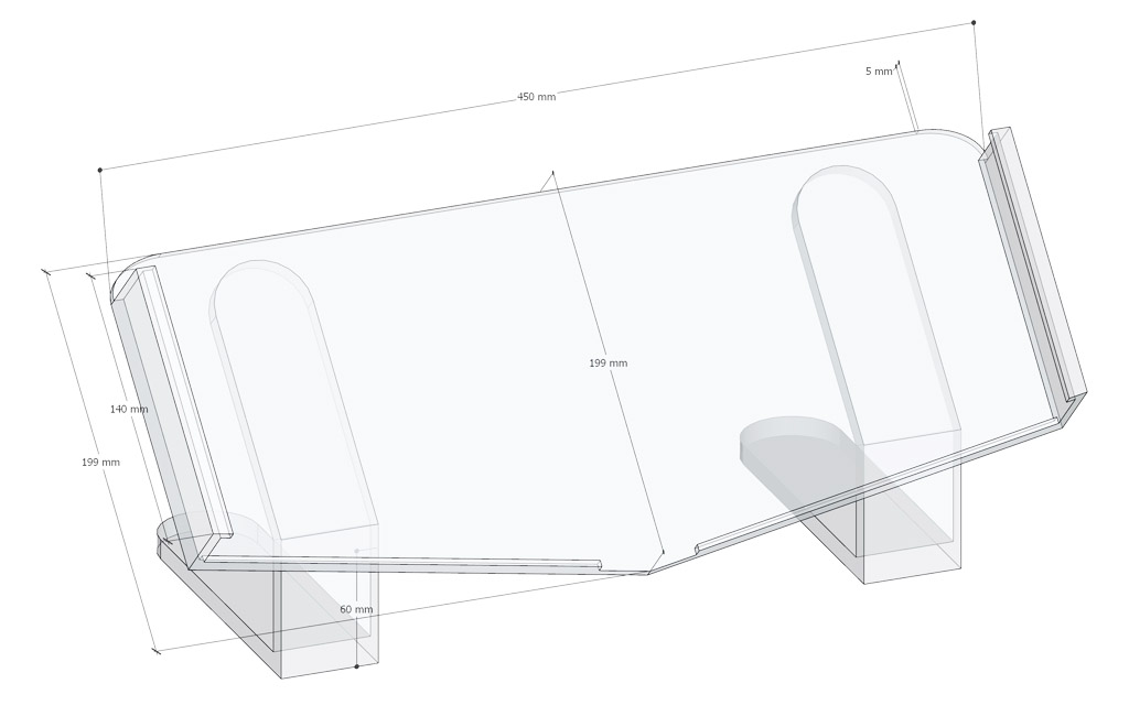 Angled Stand Design Drawing