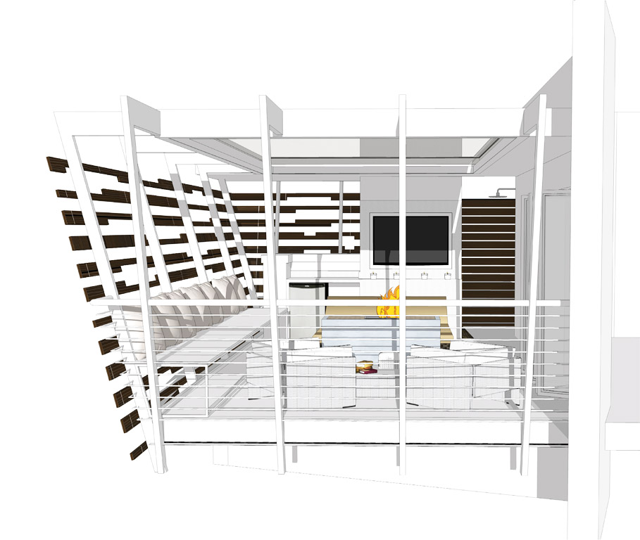 Verandah Layout Design Layout 3D Model Render