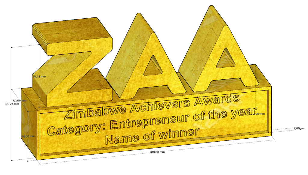 ZAA Trophy Design 3D Model