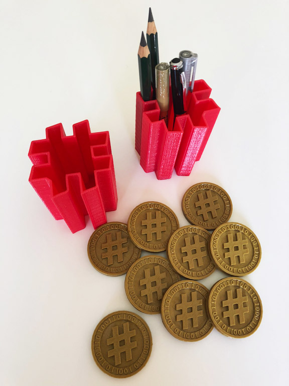Cryptocurrency Stationery 3D Prints